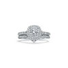 Tiffany Soleste&reg;:Cushion-cut Double Halo Engagement Ring with a Diamond Platinum Band image number 7