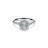 Tiffany Soleste&reg;:Cushion-cut Double Halo Engagement Ring with a Diamond Platinum Band image number 0