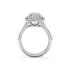 Tiffany Soleste&reg;:Cushion-cut Double Halo Engagement Ring with a Diamond Platinum Band image number 5