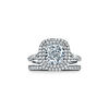 Tiffany Soleste&reg;:Cushion-cut Double Halo Engagement Ring with a Diamond Platinum Band image number 6