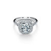 Tiffany Soleste&reg;:Cushion-cut Double Halo Engagement Ring with a Diamond Platinum Band image number 0