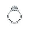 Tiffany Soleste&reg;:Cushion-cut Double Halo Engagement Ring with a Diamond Platinum Band image number 5