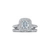 Tiffany Soleste&reg;:Cushion-cut Double Halo Engagement Ring with a Diamond Platinum Band image number 6
