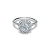 Tiffany Soleste&reg;:Cushion-cut Double Halo Engagement Ring with a Diamond Platinum Band image number 0