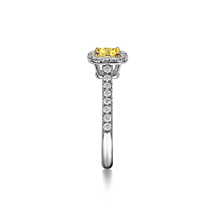 Tiffany Soleste&reg;:Cushion-cut Halo Engagement Ring with a Diamond Platinum Band, 4