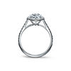Tiffany Soleste&reg;:Pear-shaped Halo Engagement Ring with a Diamond Platinum Band image number 5