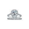 Tiffany Soleste&reg;:Pear-shaped Halo Engagement Ring with a Diamond Platinum Band image number 6