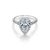 Tiffany Soleste&reg;:Pear-shaped Halo Engagement Ring with a Diamond Platinum Band image number 0