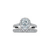 Tiffany Soleste&reg;:Pear-shaped Halo Engagement Ring with a Diamond Platinum Band image number 6