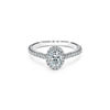 Tiffany Soleste&reg;:Oval Halo Engagement Ring with a Diamond Platinum Band image number 0