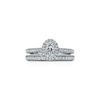 Tiffany Soleste: Oval Halo Engagement Ring with a Diamond Platinum Band image number 6