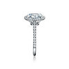 Tiffany Soleste&reg;:Oval Halo Engagement Ring with a Diamond Platinum Band image number 4