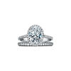 Tiffany Soleste&reg;:Oval Halo Engagement Ring with a Diamond Platinum Band image number 6