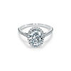 Tiffany Soleste&reg;:Oval Halo Engagement Ring with a Diamond Platinum Band image number 0