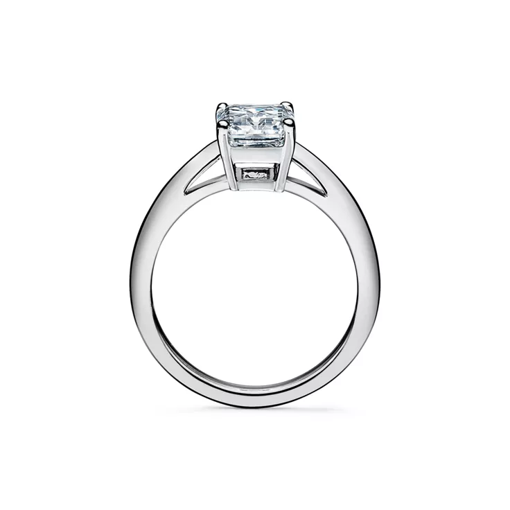 Emerald-cut Diamond Engagement Ring in Platinum, 5