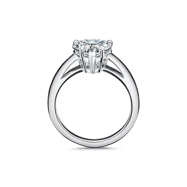 Heart-shaped Diamond Engagement Ring in Platinum, 5