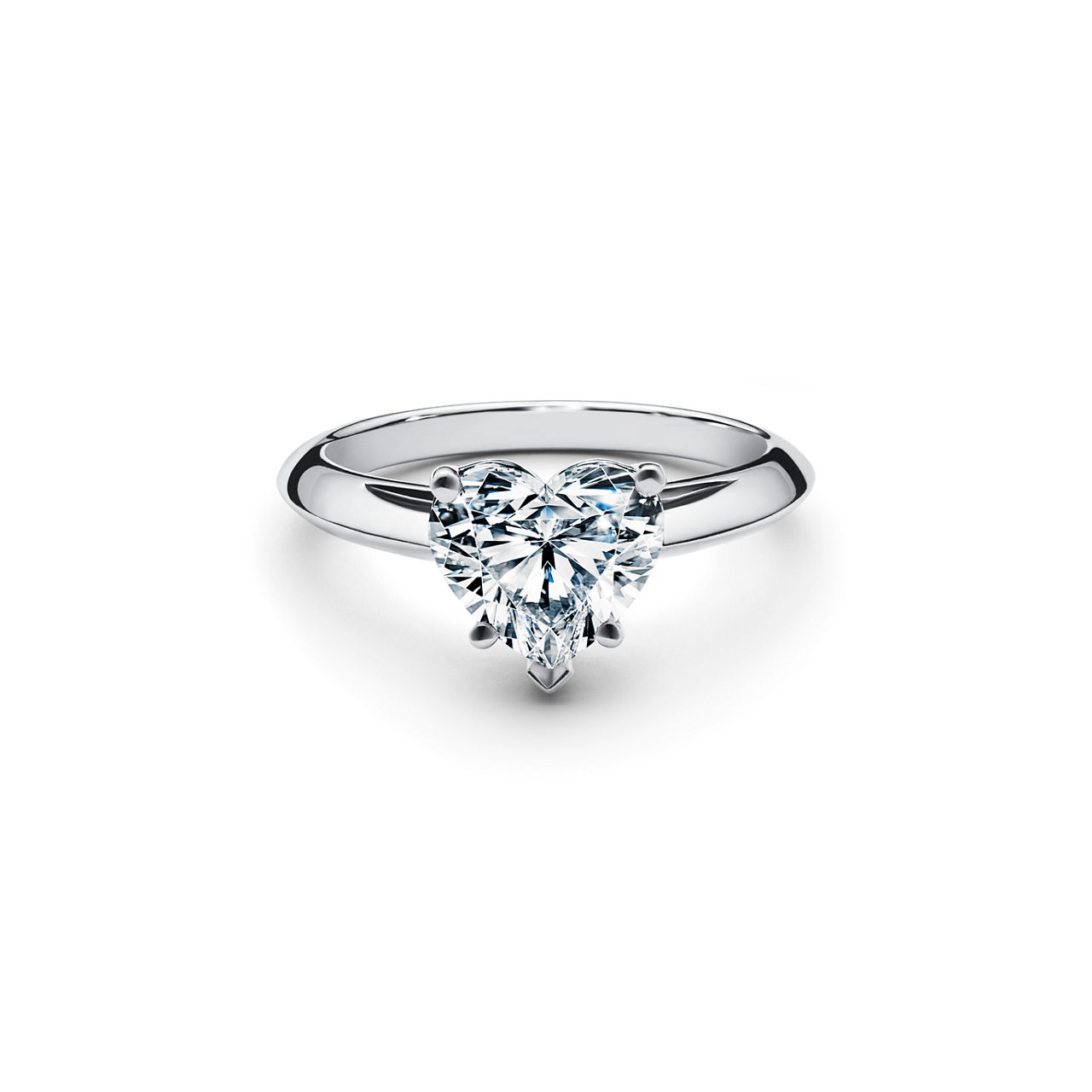 Heart-shaped Diamond Engagement Ring in Platinum image number 0