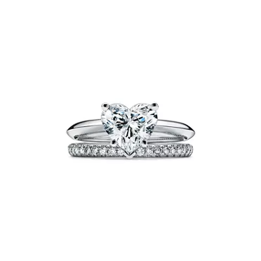 Heart-shaped Diamond Engagement Ring in Platinum, 6