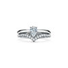 Pear-shaped Diamond Engagement Ring in Platinum  image number 7