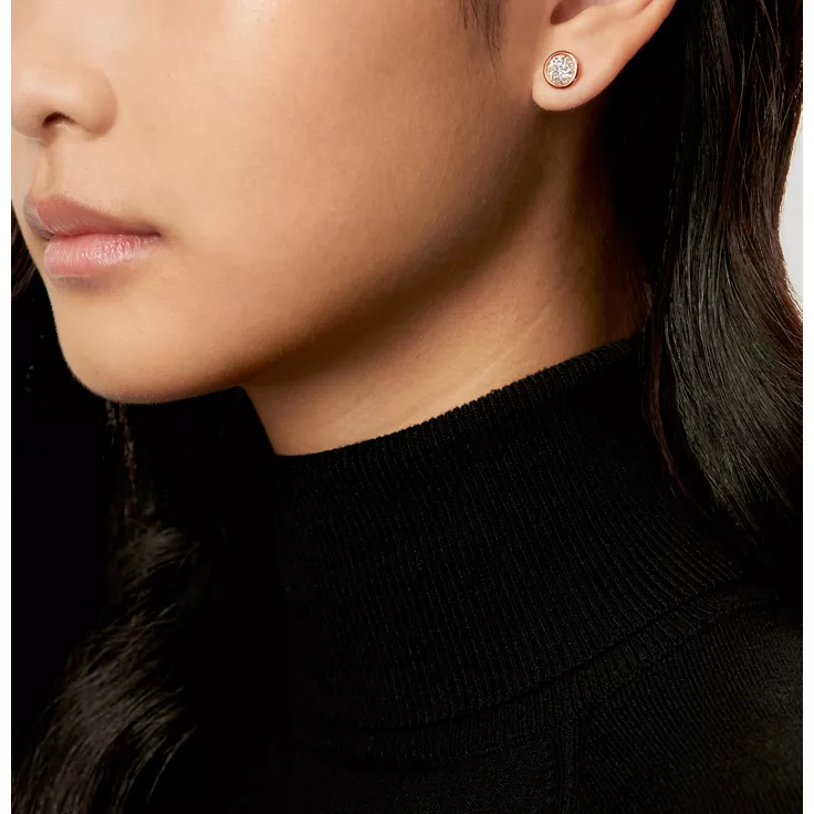 Elsa Peretti®:Diamonds by the Yard® Earrings in Rose Gold, 1