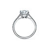 Tiffany Forever:Round Brilliant Diamond Engagement Ring with a Pav&eacute; Diamond Band in Platinum image number 5