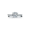 Tiffany Forever:Round Brilliant Diamond Engagement Ring with a Pav&eacute; Diamond Band in Platinum image number 6