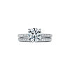 Tiffany Forever:Round Brilliant Diamond Engagement Ring with a Pav&eacute; Diamond Band in Platinum image number 7