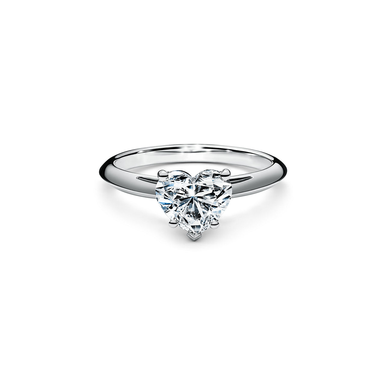 Heart-shaped Diamond Engagement Ring in Platinum Tiffany US