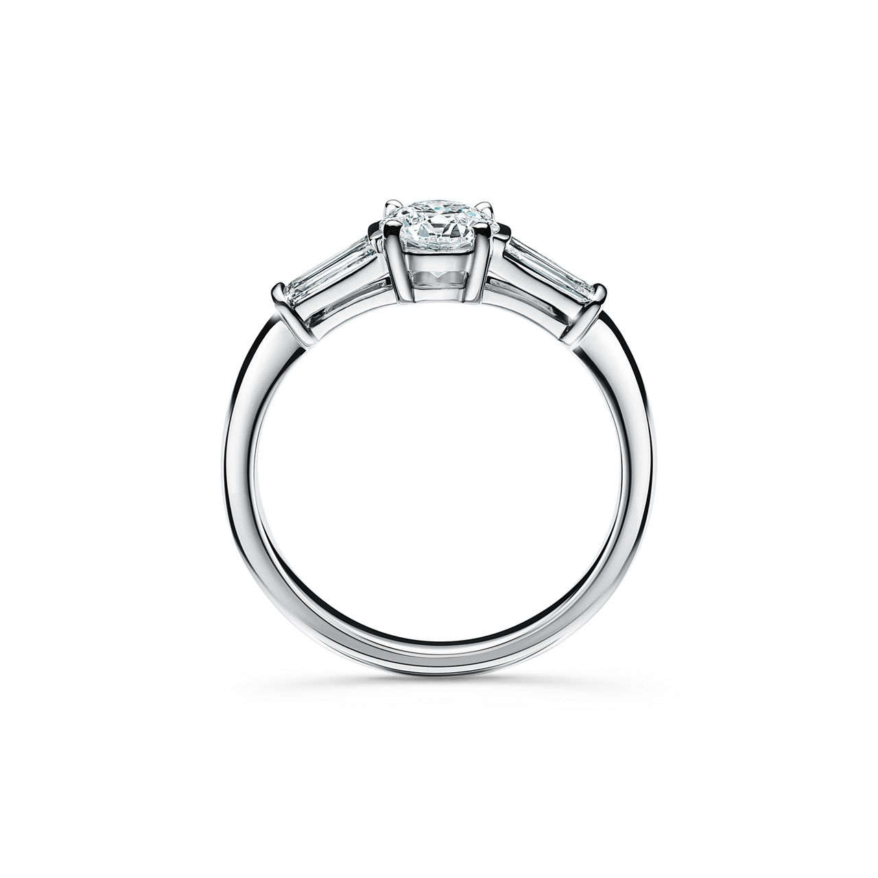 Anello Fidanzamento Vintage In Argento 925 Con Zirconia Cubica – Taglio Principessa 3ct Con Pietre Baguette – Placcato Rodio