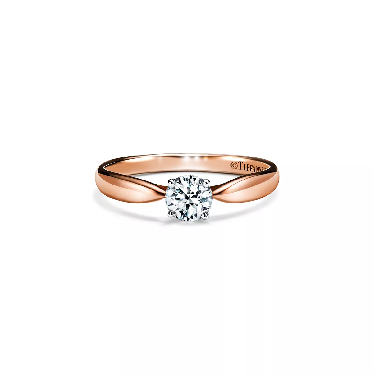 Round Brilliant Engagement Ring in 18k Rose Gold