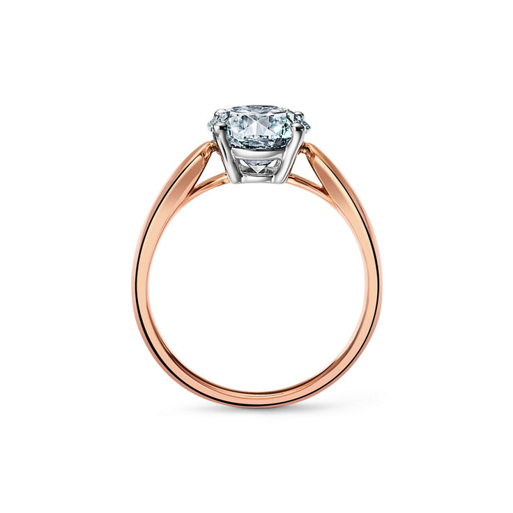 Tiffany Harmony®: Round Brilliant Engagement Ring in 18k Rose Gold image number 5