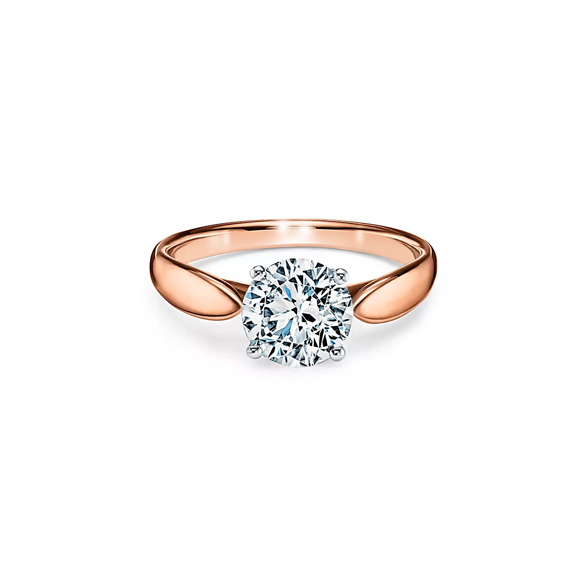 Tiffany Harmony Ring 18K 로즈 골드 및 플래티늄 다이아몬드