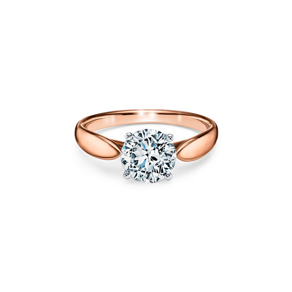 Tiffany Harmony®: Verlobungsring im runden Brillantschliff in 18 Karat Roségold