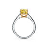 Tiffany Novo&reg;:Bague de fian&ccedil;ailles orn&eacute;e d&rsquo;un diamant jaune avec anneau en platine 950&nbsp;milli&egrave;mes pav&eacute; de diamants num&eacute;ro dimage {1}