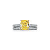 Tiffany Novo&reg;:Bague de fian&ccedil;ailles orn&eacute;e d&rsquo;un diamant jaune avec anneau en platine 950&nbsp;milli&egrave;mes pav&eacute; de diamants num&eacute;ro dimage {1}
