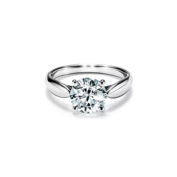 Round Brilliant Engagement Ring in Platinum