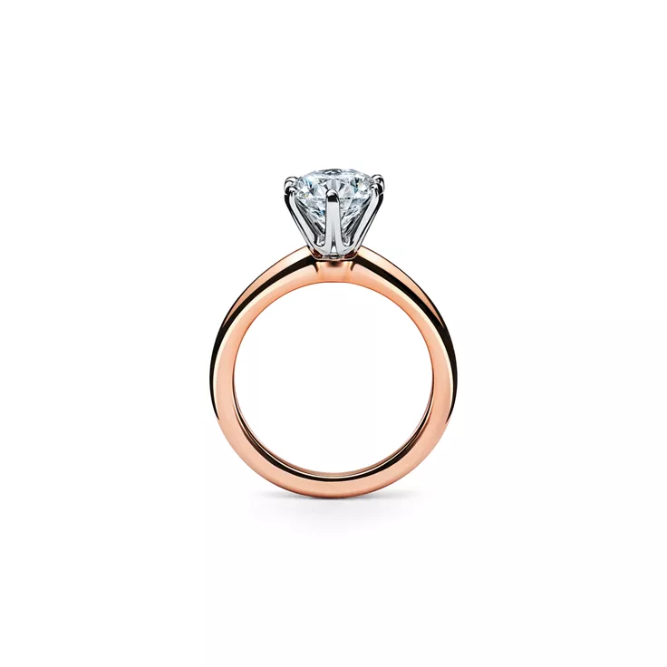 The Tiffany® Setting:Engagement Ring in 18k Rose Gold, 5