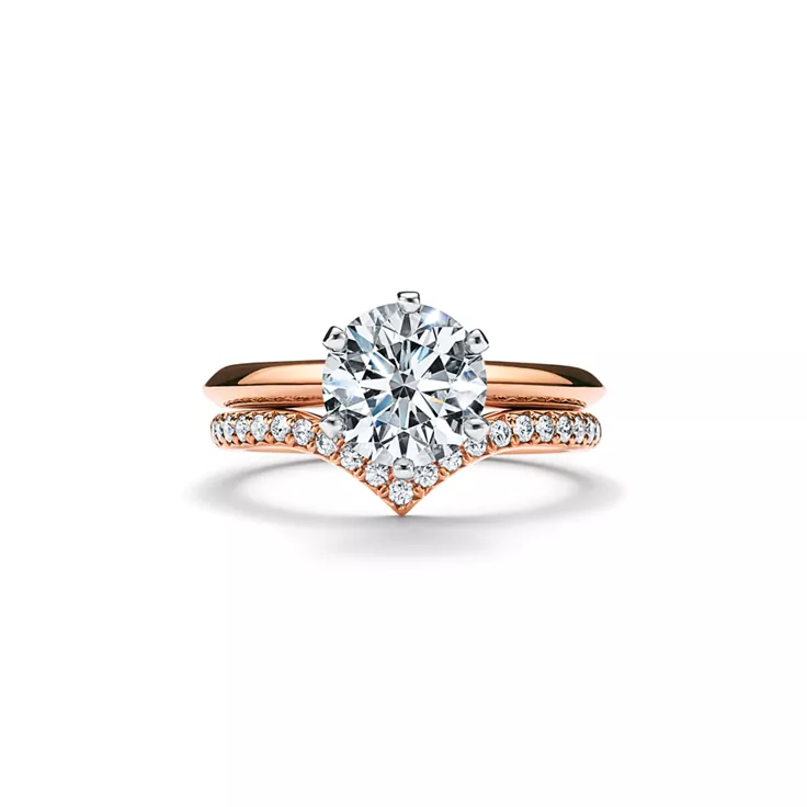 The Tiffany® Setting:Engagement Ring in 18k Rose Gold, 6