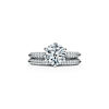 Pav&eacute; Tiffany&reg; Setting:Engagement Ring with a Pav&eacute; Diamond Band in Platinum image number 6