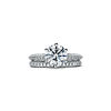 Pav&eacute; Tiffany&reg; Setting:Engagement Ring with a Pav&eacute; Diamond Band in Platinum image number 7