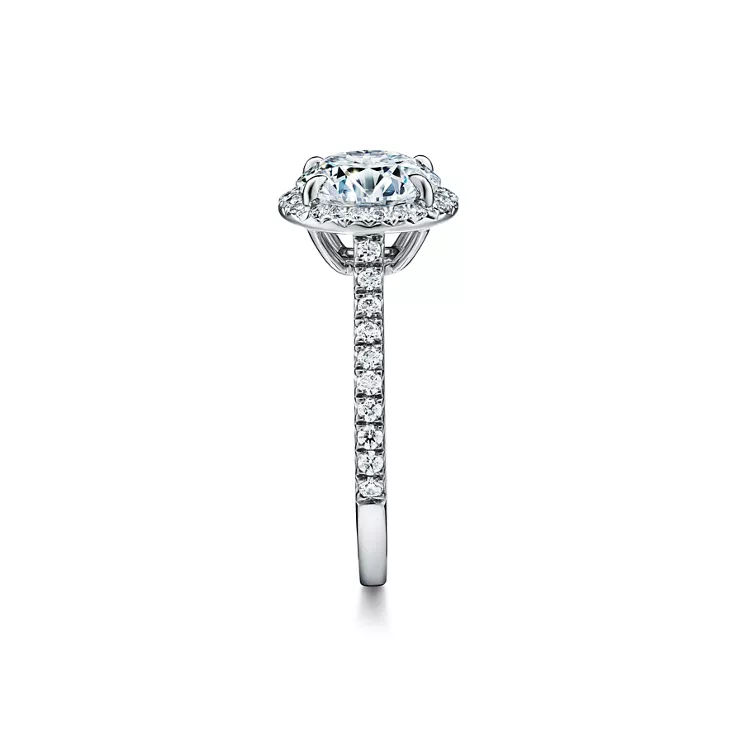 Tiffany Soleste Round Brilliant Engagement Ring in Platinum , 4