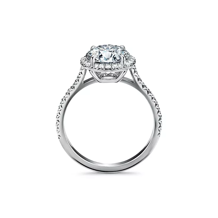 Tiffany Soleste Round Brilliant Engagement Ring in Platinum , 5
