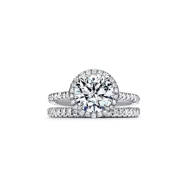 Tiffany Soleste Round Brilliant Engagement Ring in Platinum , 6