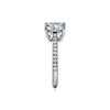Tiffany Novo&reg;:Princess-cut Engagement Ring with a Pav&eacute;-set Diamond Band in Platinum image number 4