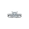 Tiffany Novo&reg;:Princess-cut Engagement Ring with a Pav&eacute;-set Diamond Band in Platinum image number 6