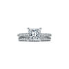 Tiffany Novo&reg;:Princess-cut Engagement Ring with a Pav&eacute;-set Diamond Band in Platinum image number 7