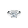 Tiffany Novo&reg;:Princess-cut Engagement Ring with a Pav&eacute;-set Diamond Band in Platinum image number 0