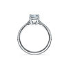 Tiffany Forever:Emerald-cut Engagement Ring with a Pav&eacute; Diamond Band in Platinum image number 5