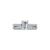 Tiffany Forever:Emerald-cut Engagement Ring with a Pav&eacute; Diamond Band in Platinum image number 7