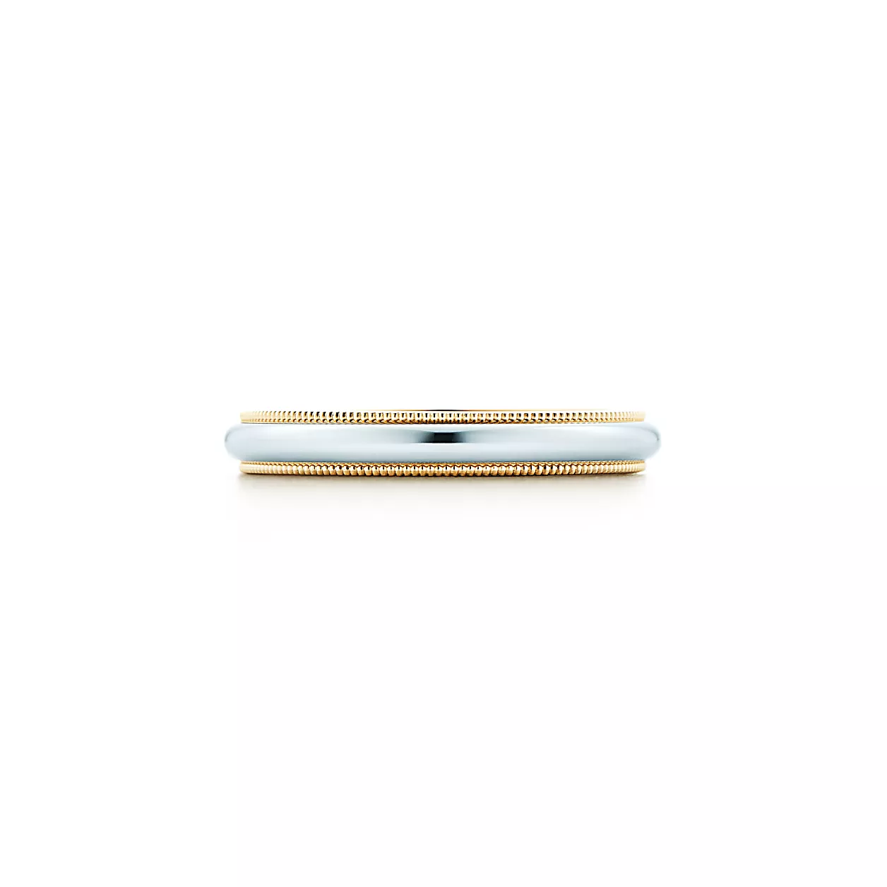 티파니 투게더:밀그레인 밴드 링, 플래티늄 및 옐로우 골드, 두께 3.5mm 이미지 번호 0